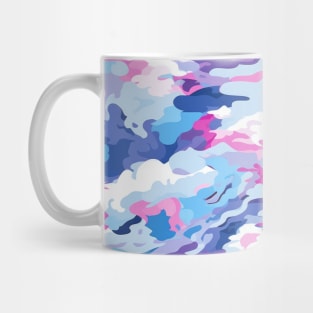 Blue and Pink Camo Pattern Mug